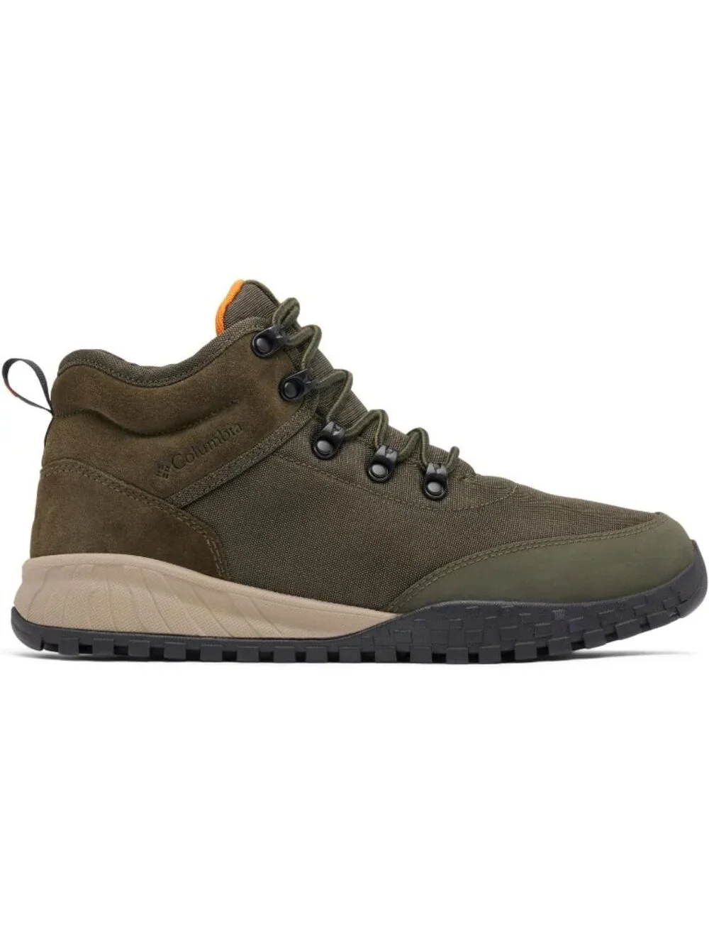 Men's Deep Olive Waterproof Shoes Casual Low Top Closed Toe Non Slip Hiking Boot